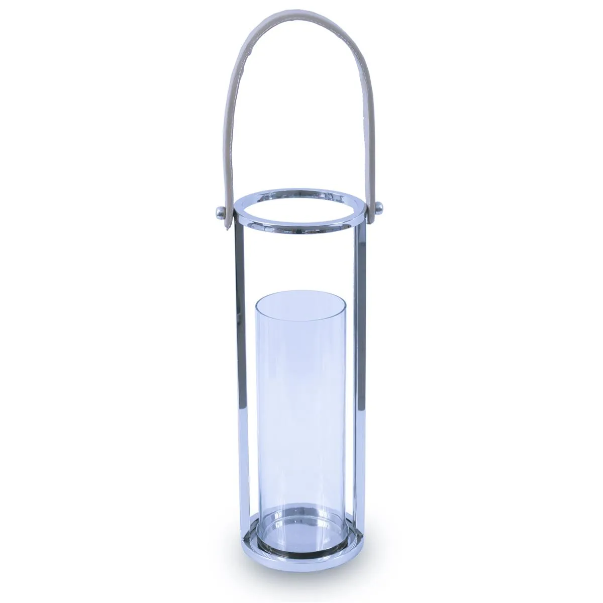 HOWHOMELY Premium Lampion Edelstahl Glas Silber
