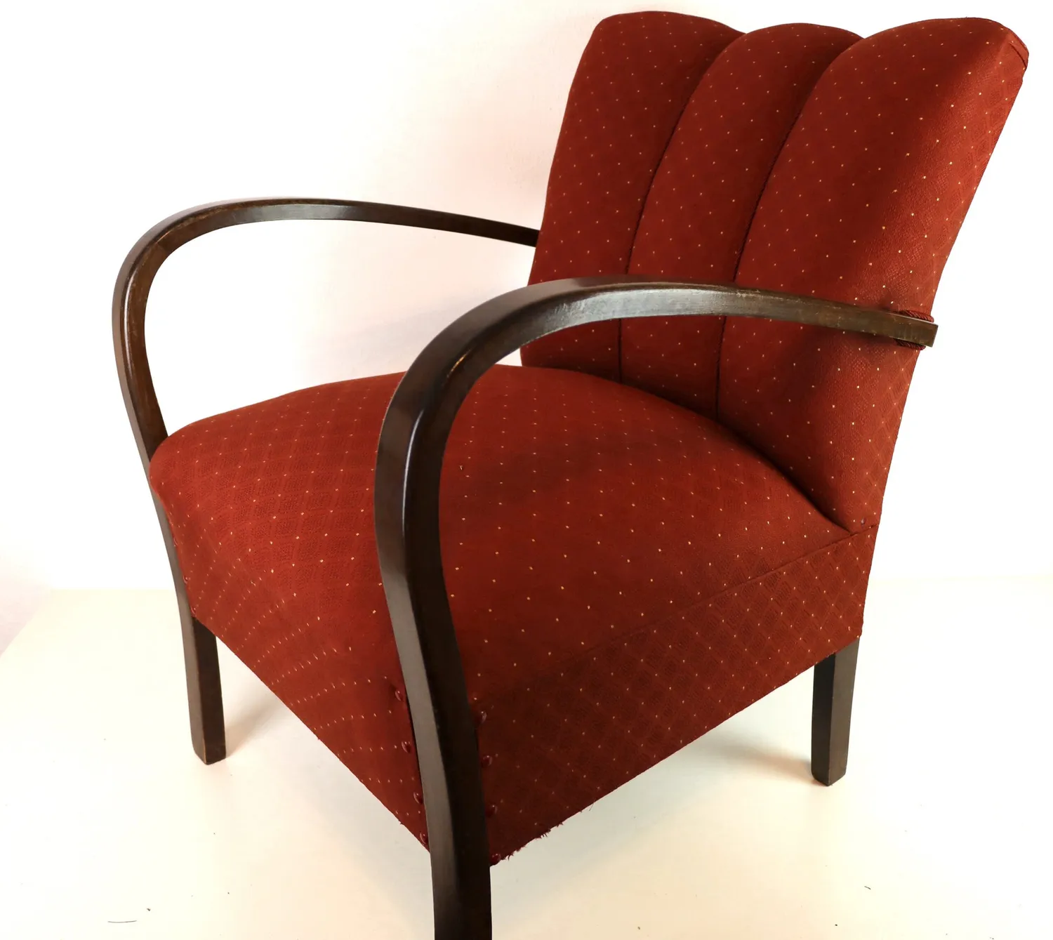 Mon Ami(e) Vintage Loungesessel rot mit Armlehnen