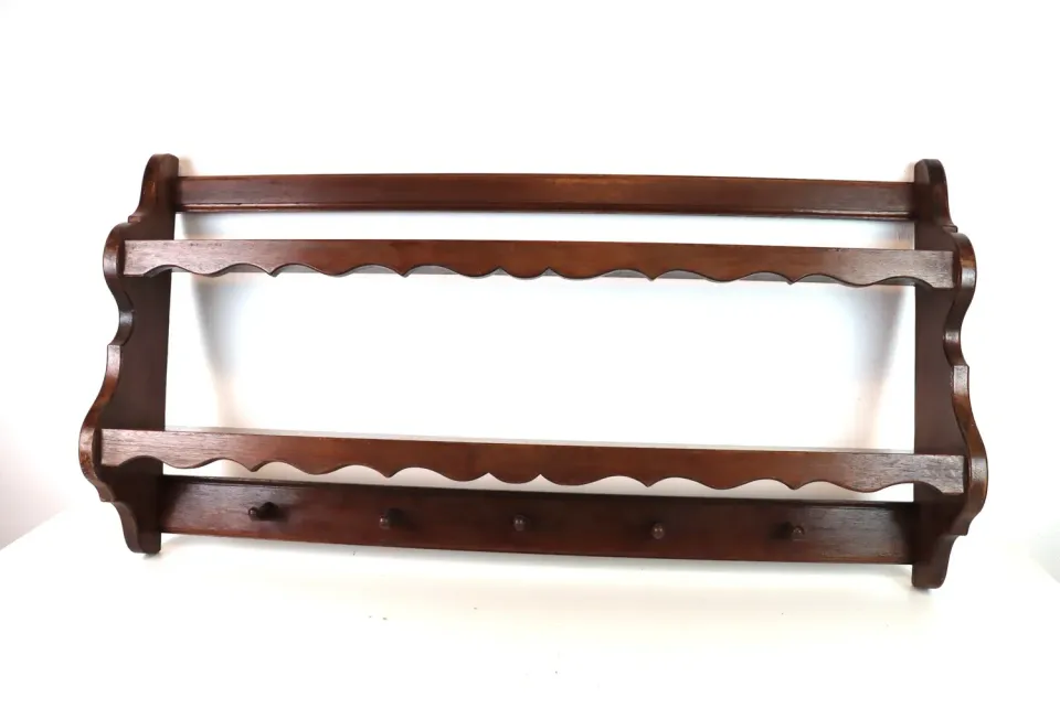 Mon Ami(e) Vintage Garderoben-Regal Eiche massiv 110 cm Landhaus