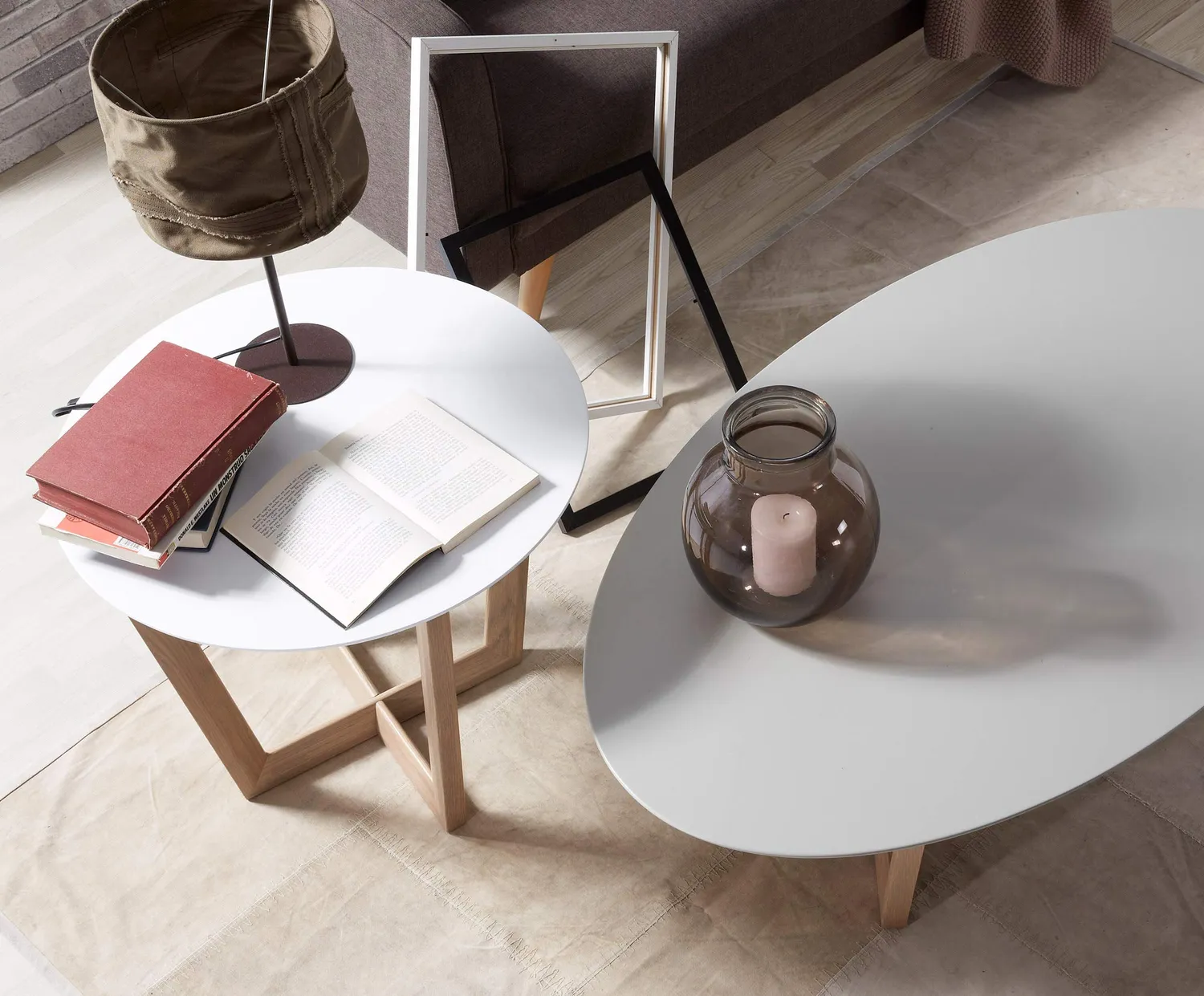 Kave Home Wave Couchtisch weiß 120 cm Esche