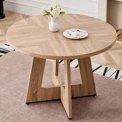 In And OutdoorMatch Esstisch Rund 110 cm Holz