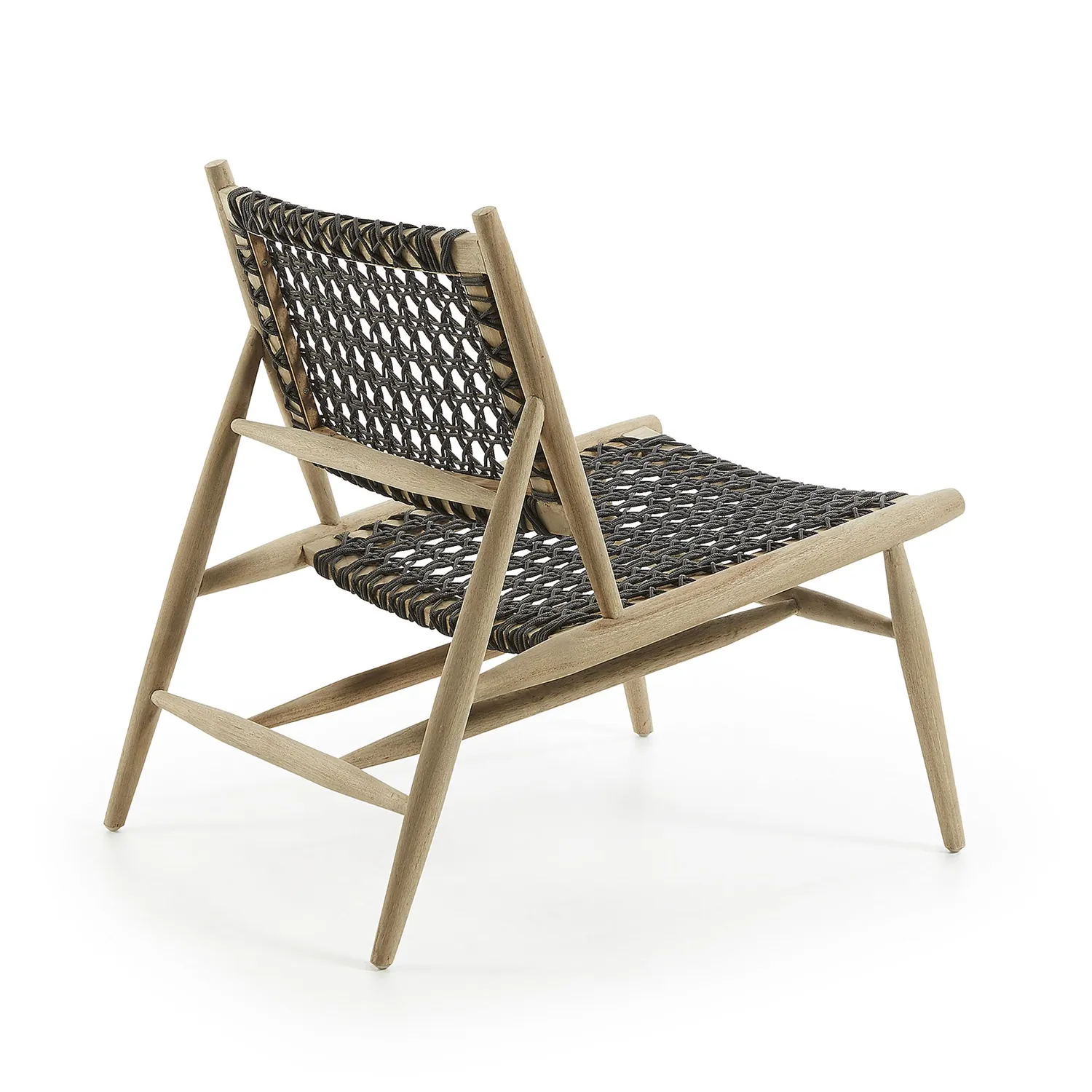 Kave Home Unique Sessel Teakholz grau natur