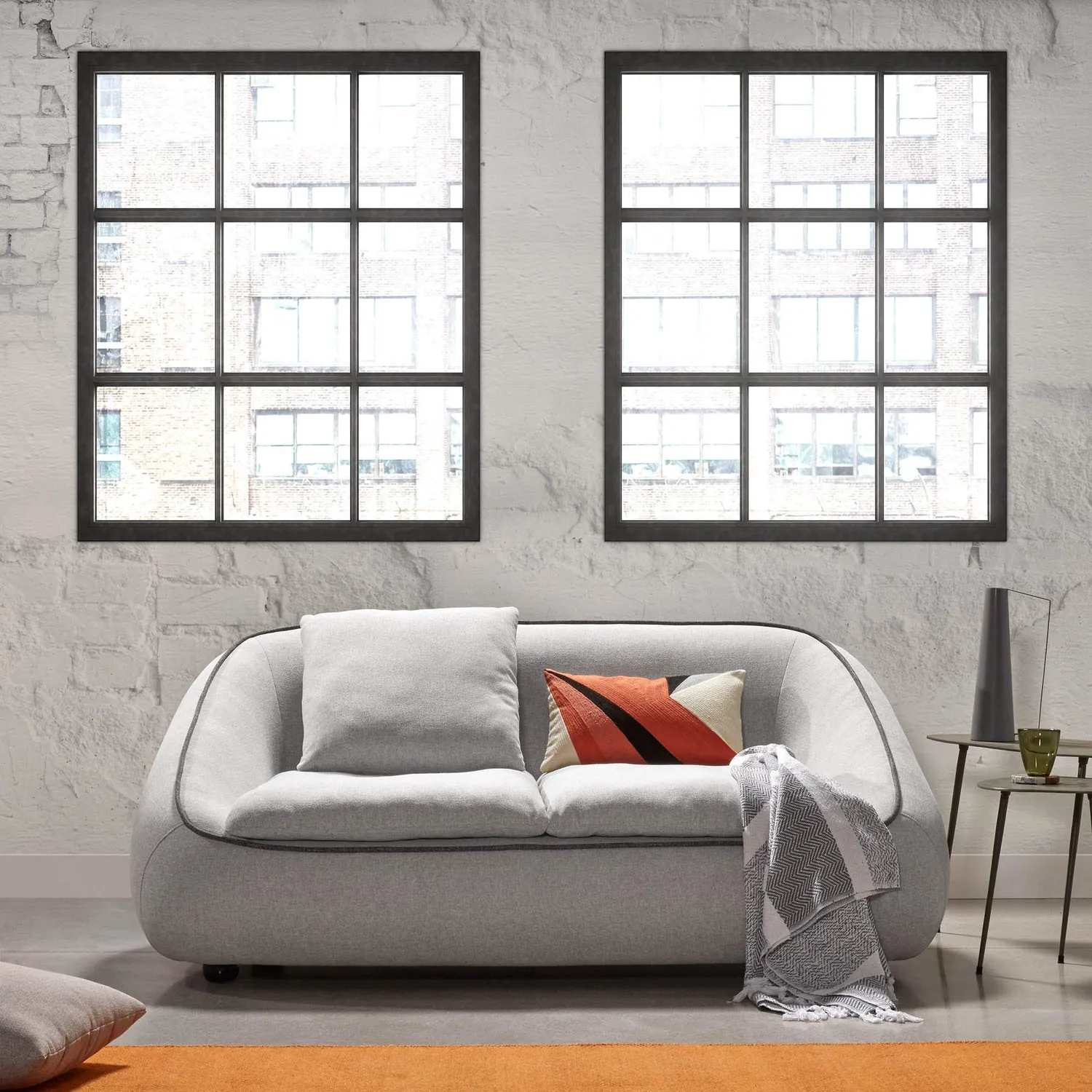 Kave Home Safira Sofa Hellgrau Stoff