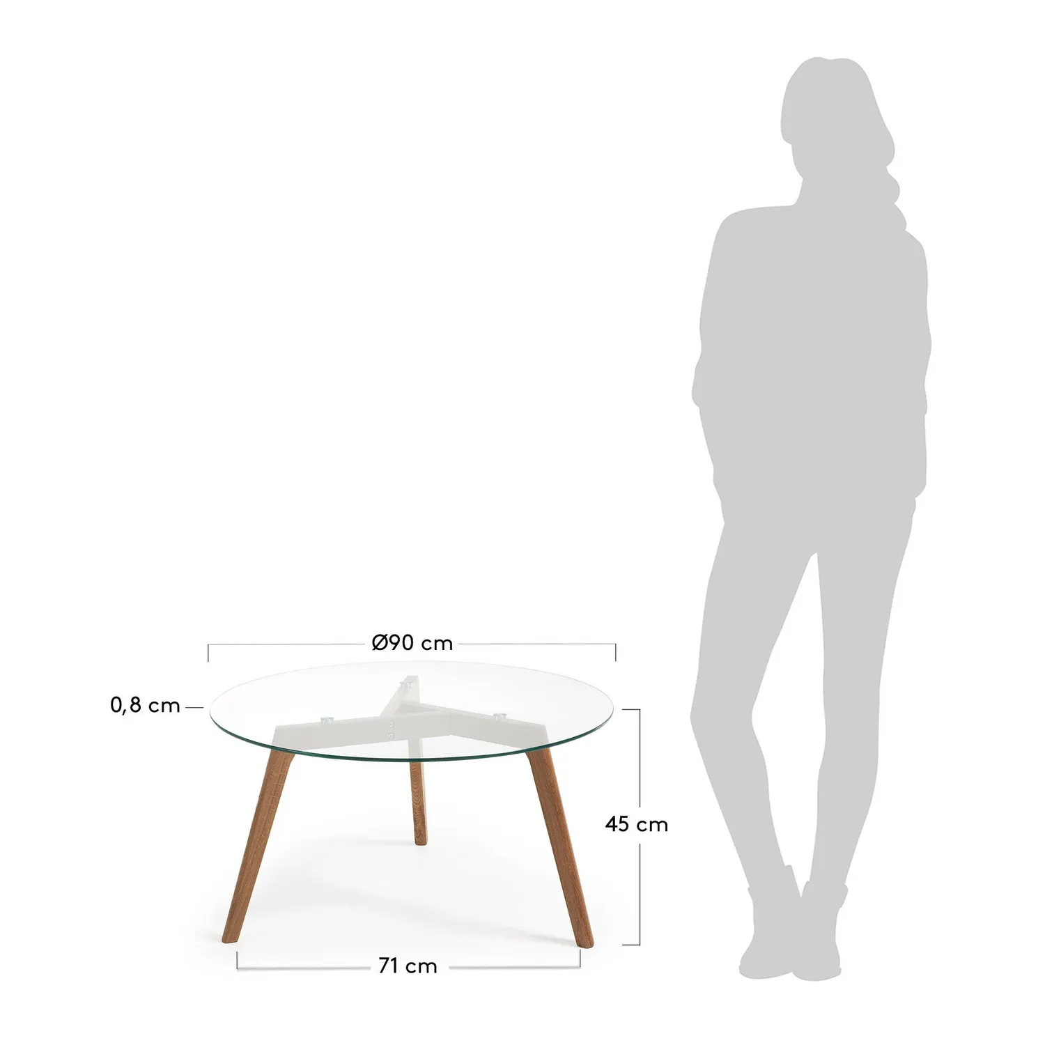 Kave Home Kirb Couchtisch rund 90 cm