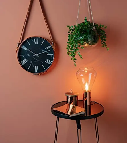 Kave Home Radim Beistelltisch Ø40 cm Glas Schwarz