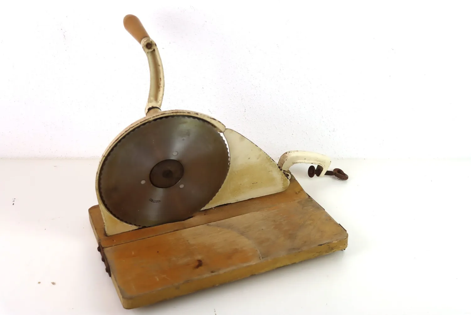 Mon Ami(e) Vintage Brotschneidemaschine Holz Handkurbel