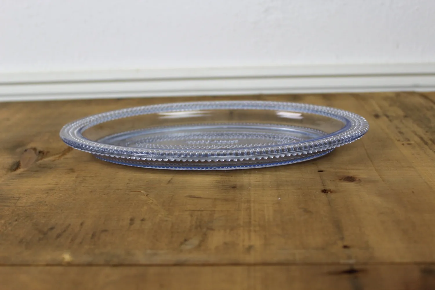 Mon Ami(e) Vintage Glasplatte Servierplatte blau vintage