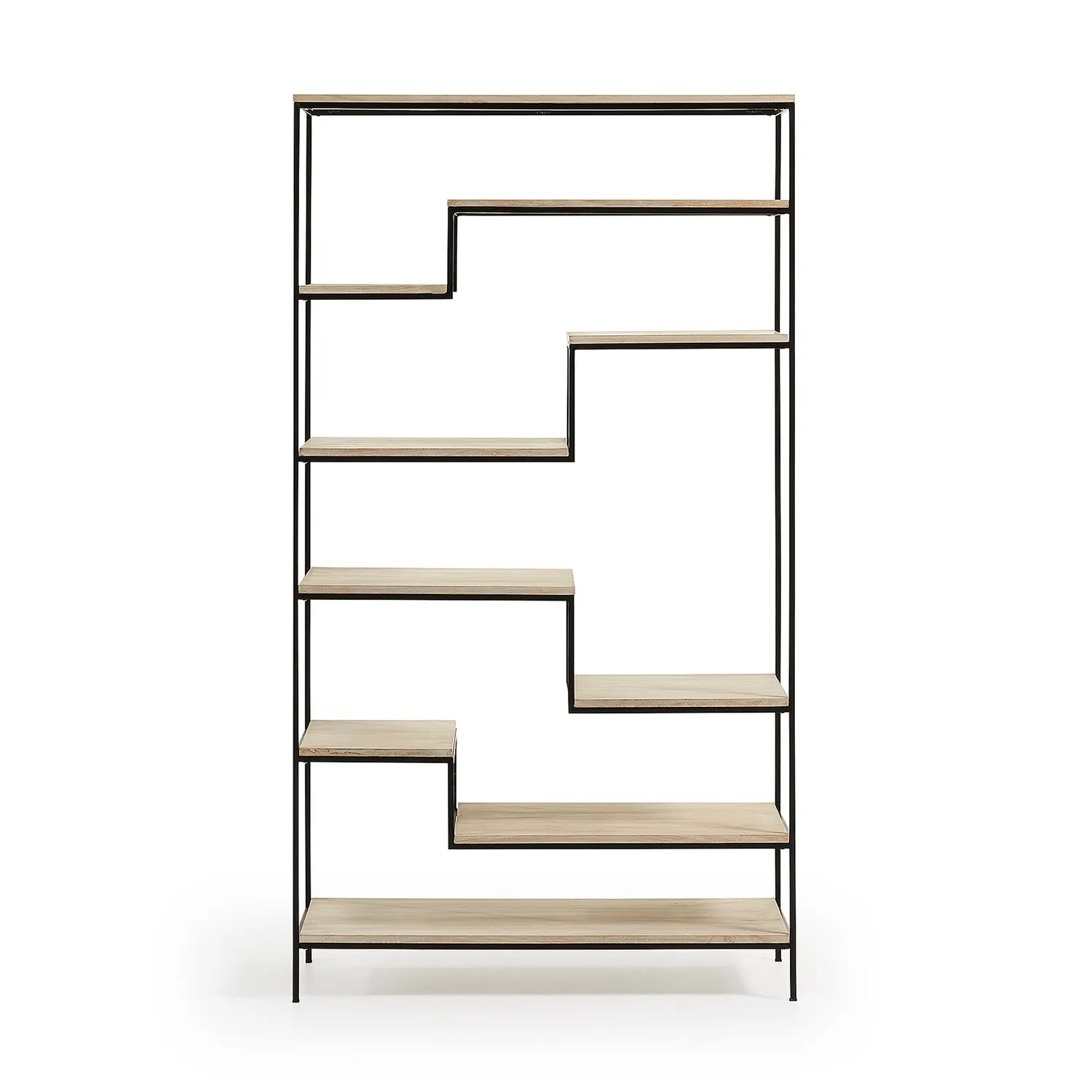 Kave Home Push Standregal 100x180 Mangoholz Stahl schwarz