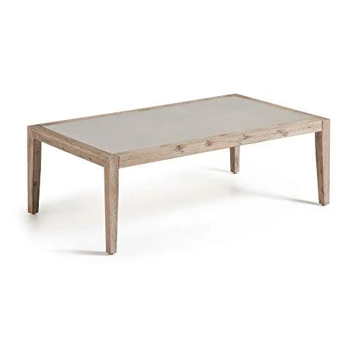 Kave Home Vetter Couchtisch 120x70 Zement Eukalyptus