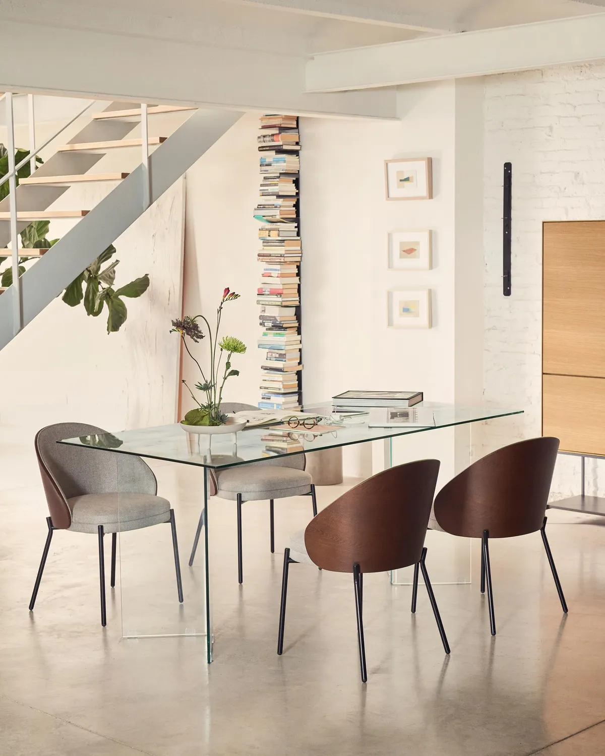 Kave Home Glastisch 180 x 90 cm Transparent Gehärtetes Glas