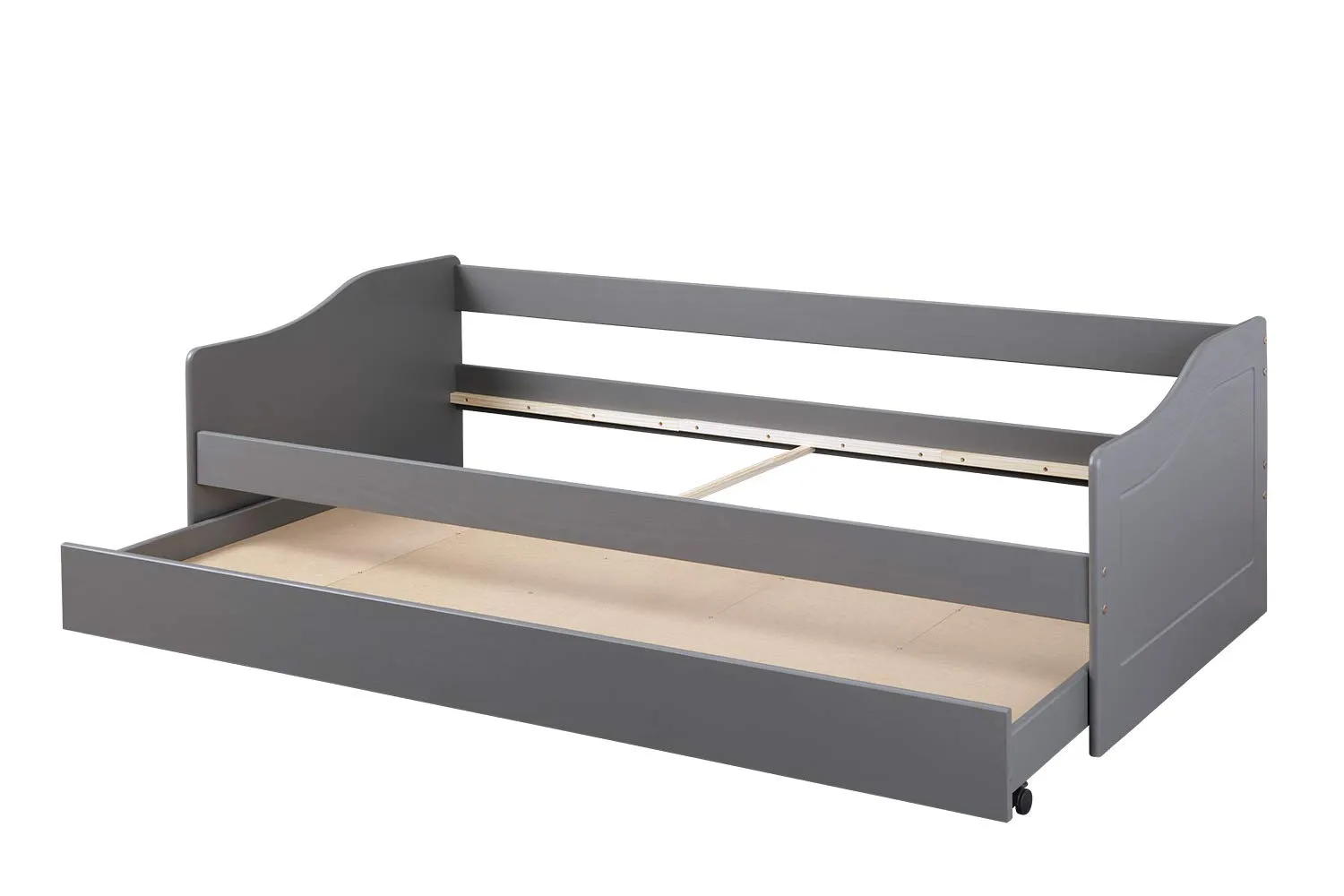 Inter Link Malte Funktionsbett 90x200 cm Grau Kiefer mit Stauraum