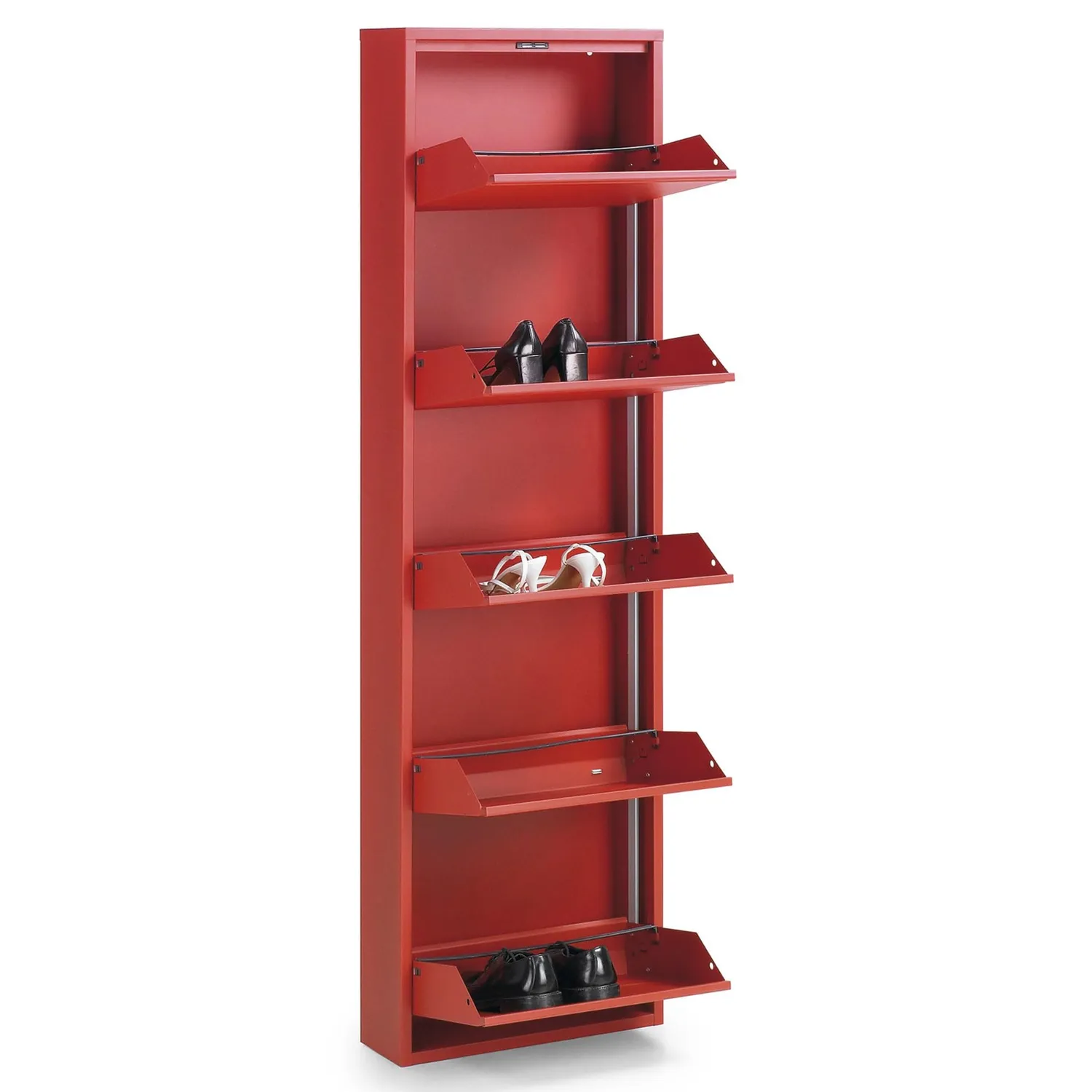 Kave Home Schuhschrank Boden 5 Türen Weiß Metall