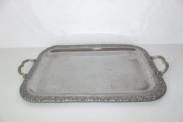 Mon Ami(e) Vintage Servierplatte Tablett Metall Griffe