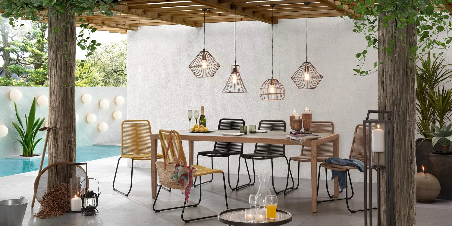 Kave Home Vetter Esstisch 160x90 Zement Eukalyptus