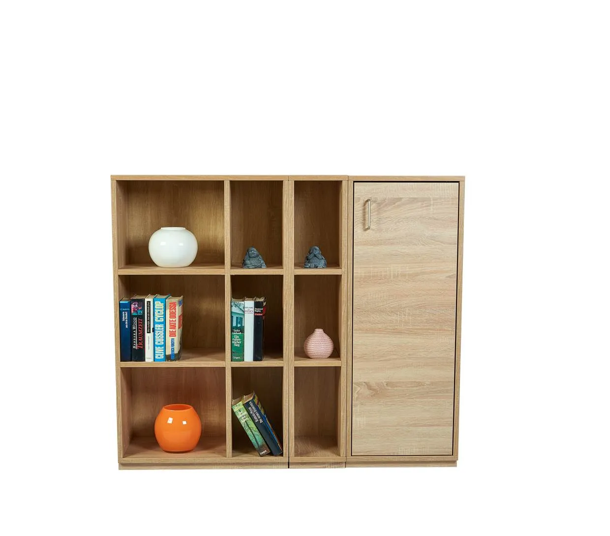 Kundler Home Der Bücherfreund Regal Eiche mit Rückwand