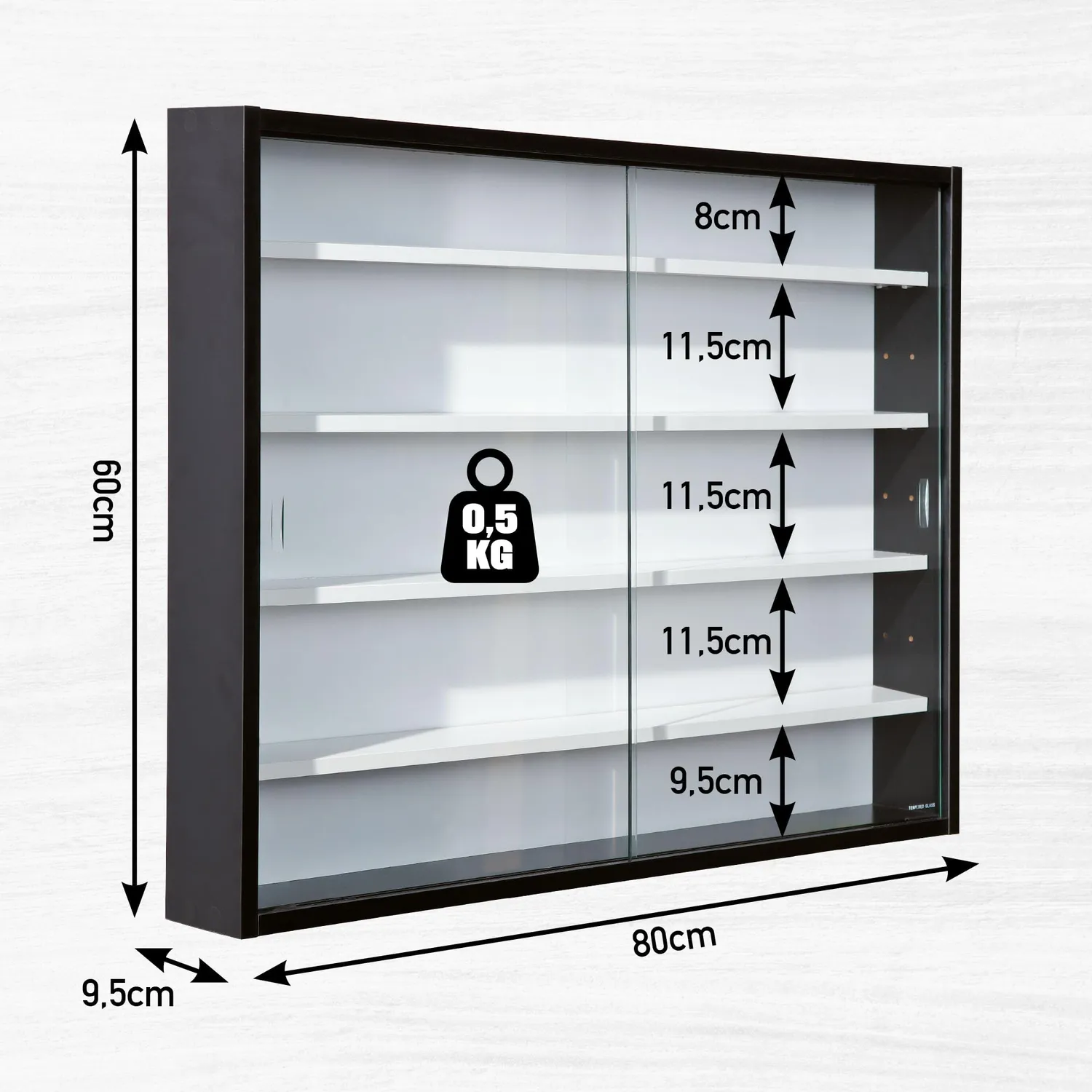 Inter Link Sammlervitrine 80 x 60 cm