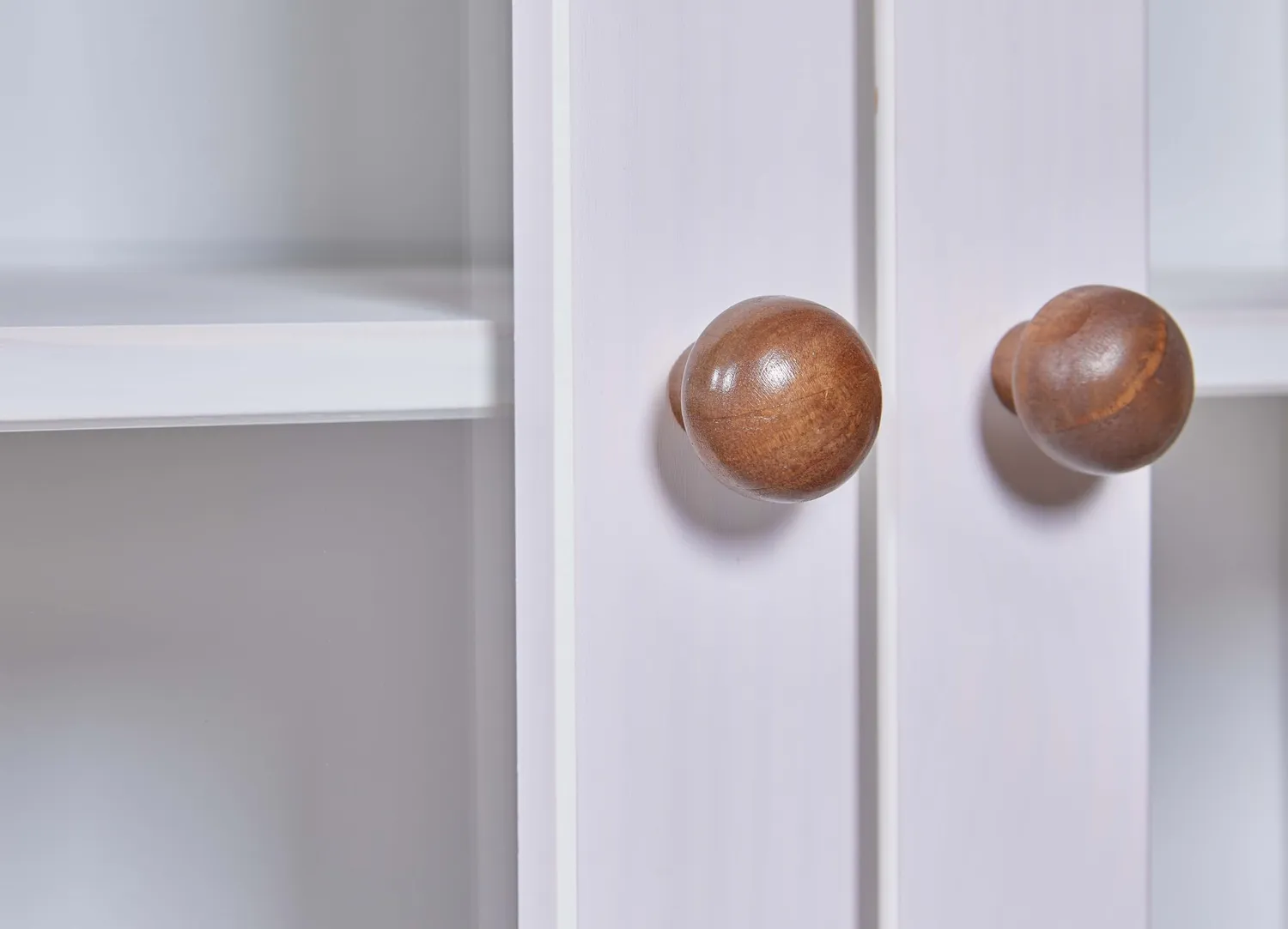 Inter Link Westerland 10 Vitrinenschrank 90 cm Weiß Kiefer