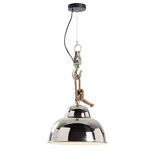 Kave Home Gianna Hängelampe silber Metall 38 cm E27