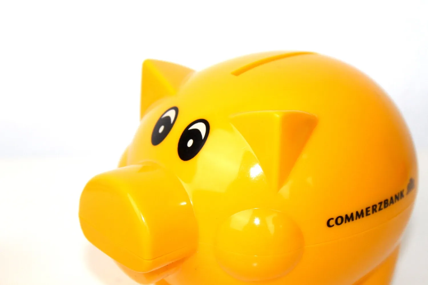 Mon Ami(e) Vintage Sparschwein gelb Commerzbank 9 cm