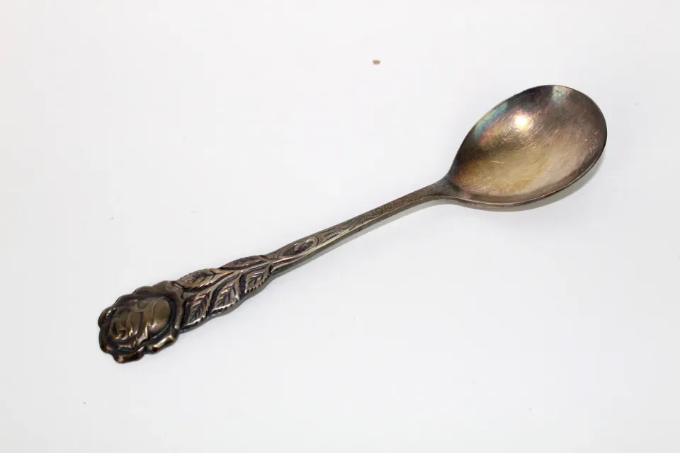Mon Ami(e) Vintage Sahnelöffel versilbert Rosengriff 13,5 cm