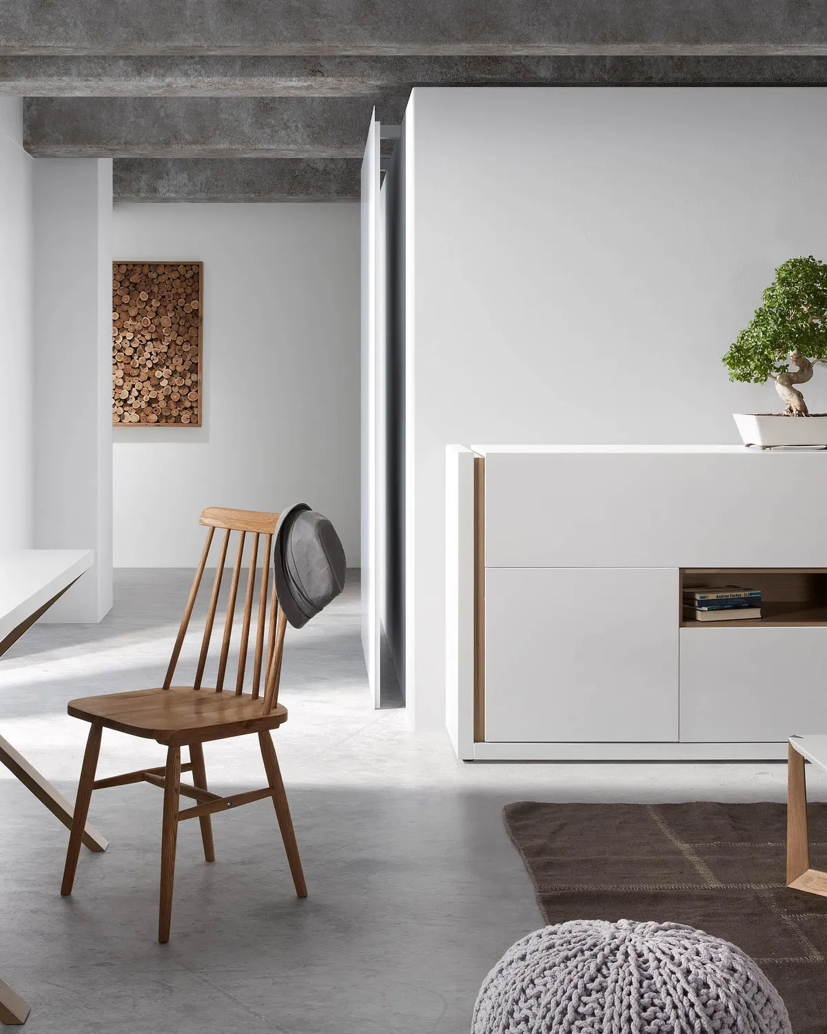 Kave Home Schreibtisch weiß 120 cm Esche