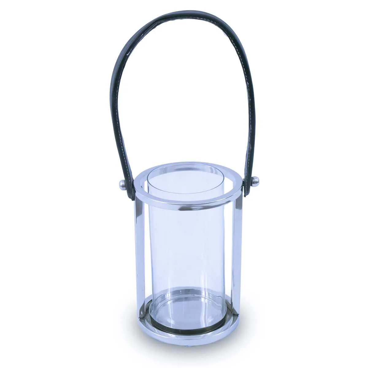 HOWHOMELY Premium Lampion Edelstahl Glas Silber