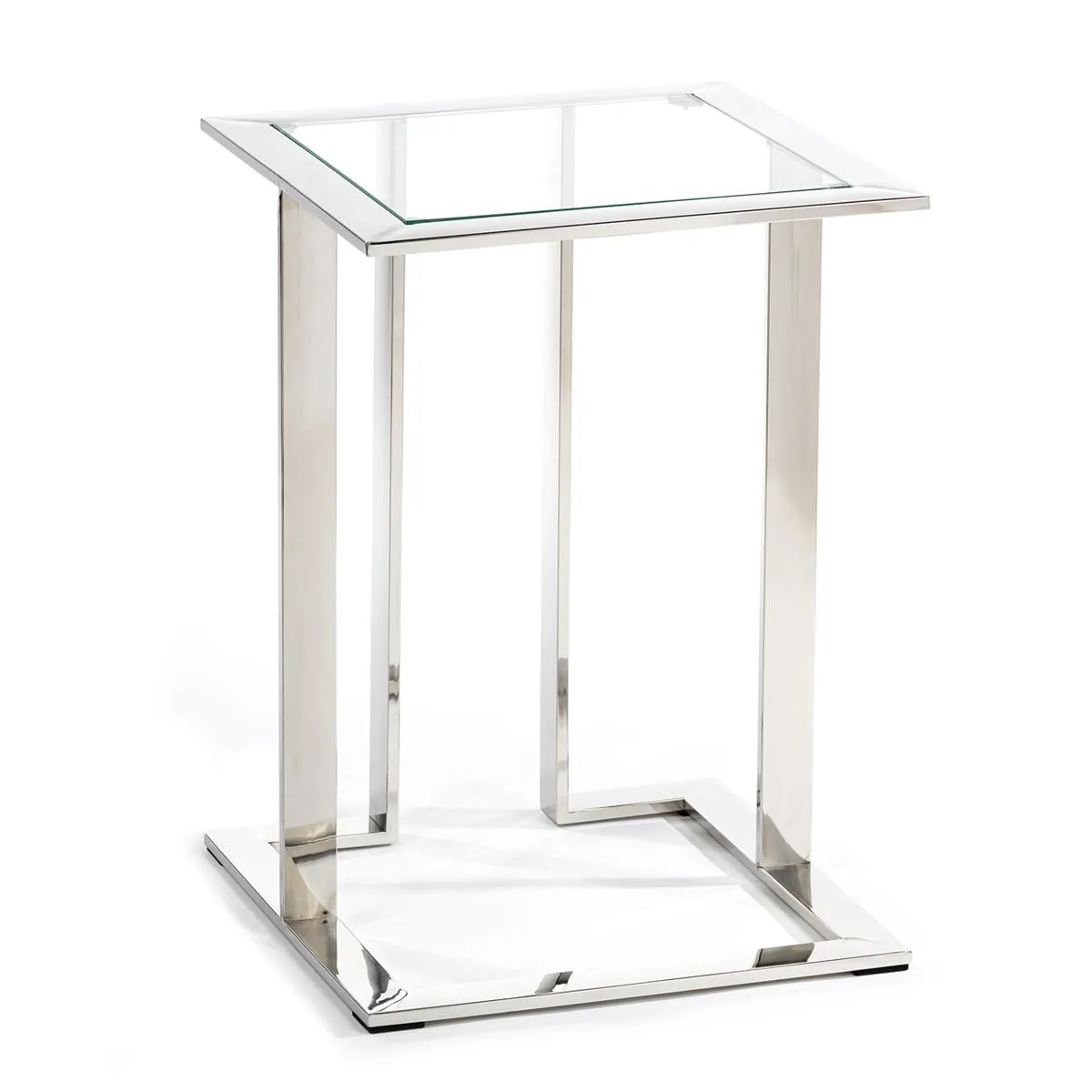 HOWHOMELY Sawa Hilfstisch Glas 40 cm