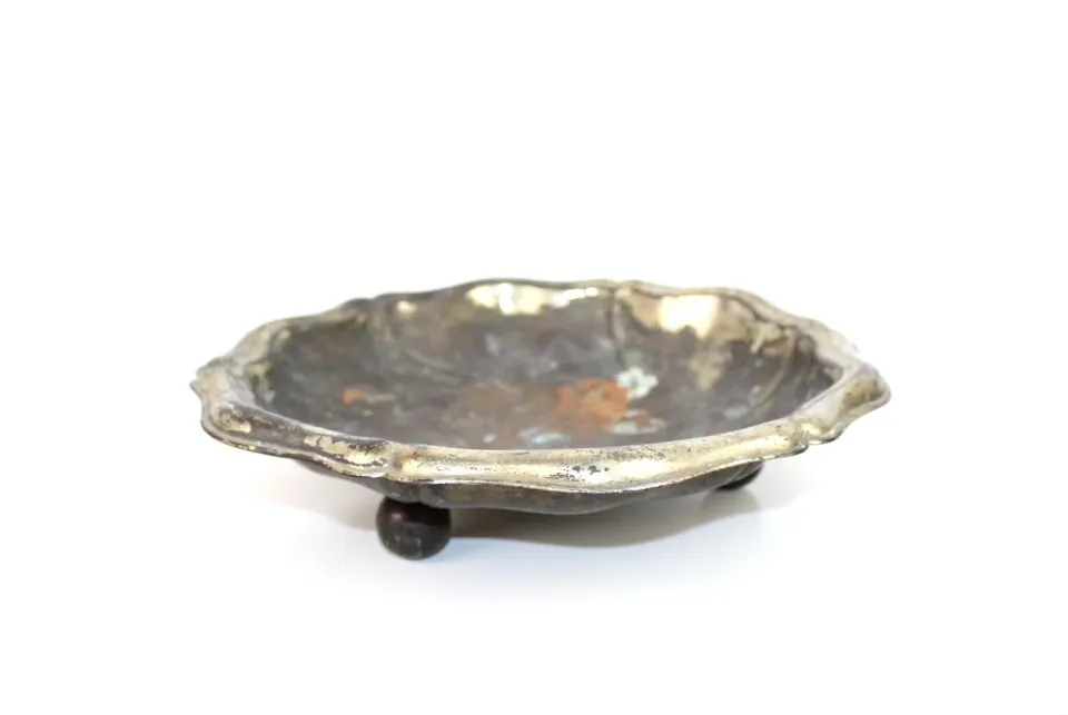 Mon Ami(e) Vintage Schale Metall gold Patina 30cm Shabby