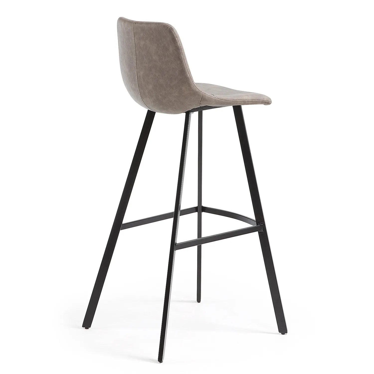 Kave Home Alve Barhocker Kunstleder mit Lehne