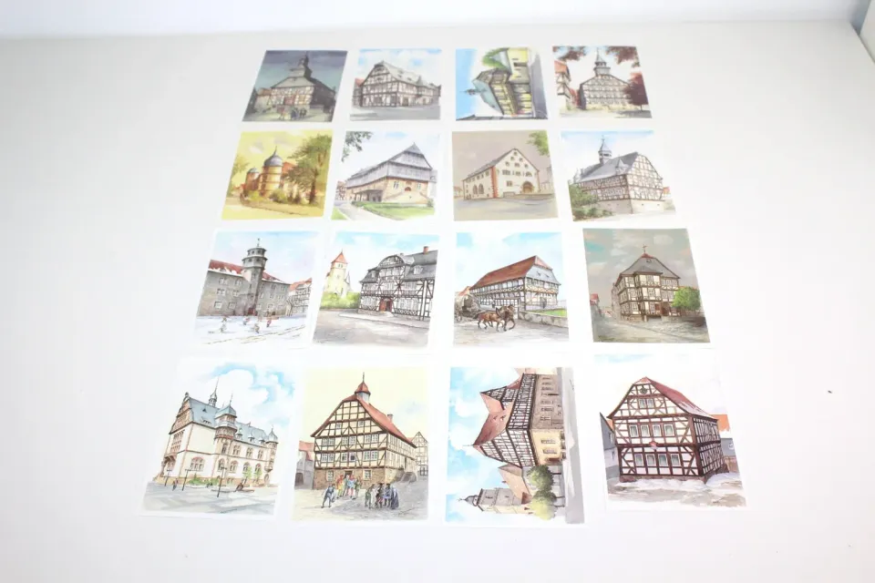 Mon Ami(e) Vintage Ansichten Historische Rathäuser 16 Stück