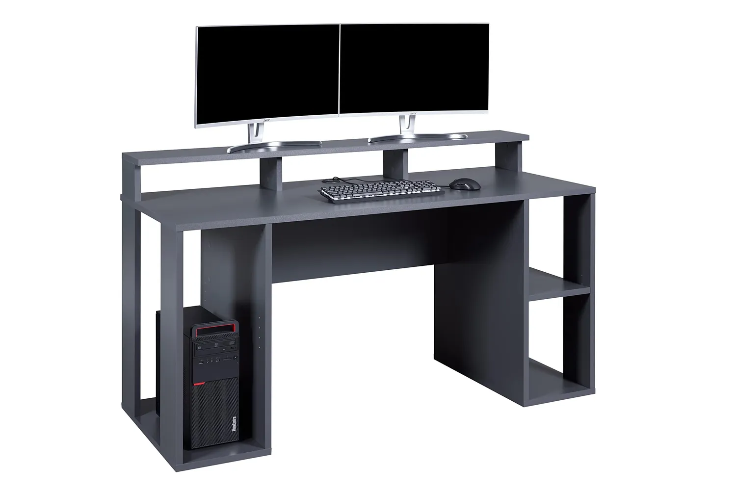 Inter Link Match Point Gaming-Schreibtisch Anthrazit 160 cm