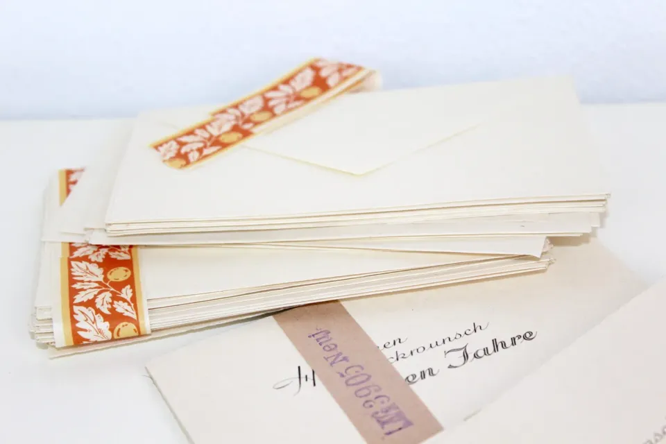Mon Ami(e) Vintage Neujahrskarten 50 Stück mit 42 Umschlägen