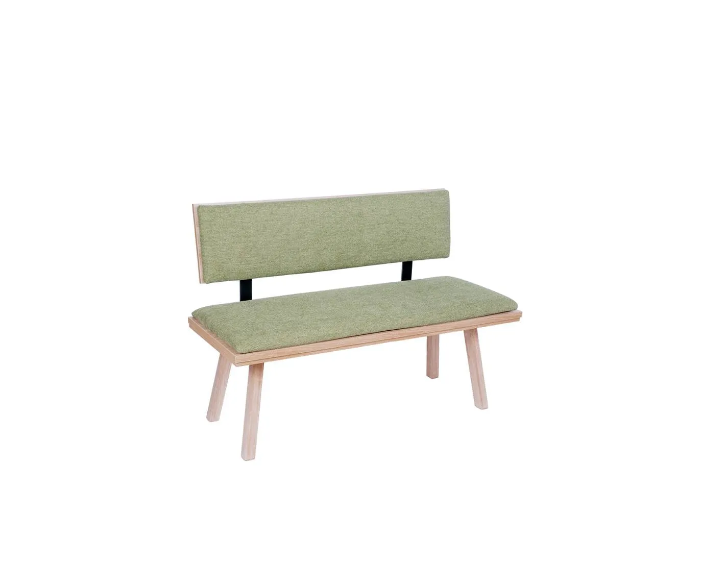 Kundler Home Die Zeitlose Sitzbank mit Lehne 125 cm Stoff