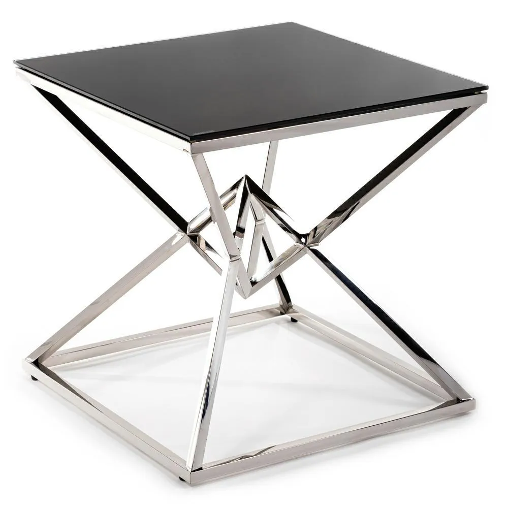 HOWHOMELY Diamanto Beistelltisch Glas