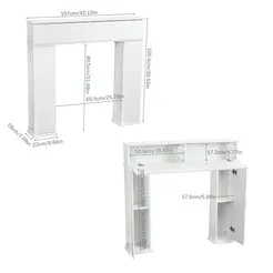 In And OutdoorMatch Holzschrank 107x19x100cm weiß Schubladen
