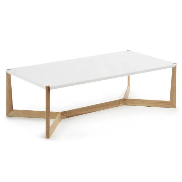 Kave Home Wave Couchtisch weiß 120x60 cm Esche