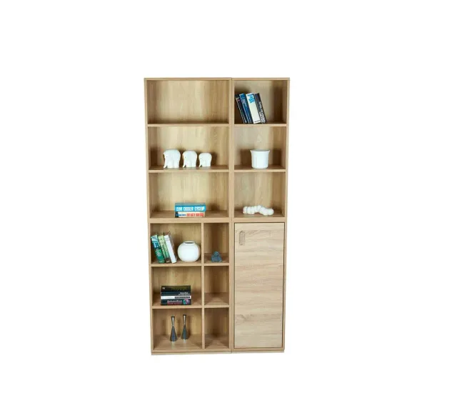 Kundler Home Der Bücherfreund Regal 100x200 cm Eiche Tür