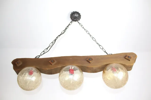 Mon Ami(e) Vintage Landhaus-Lampe Holzbalken 84,5 cm