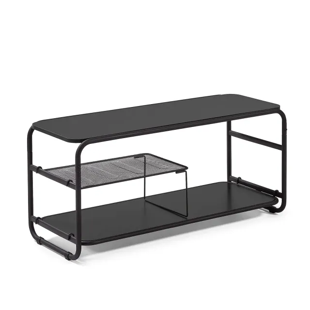 Kave Home Academy TV-Lowboard Stahl Schwarz 98 cm