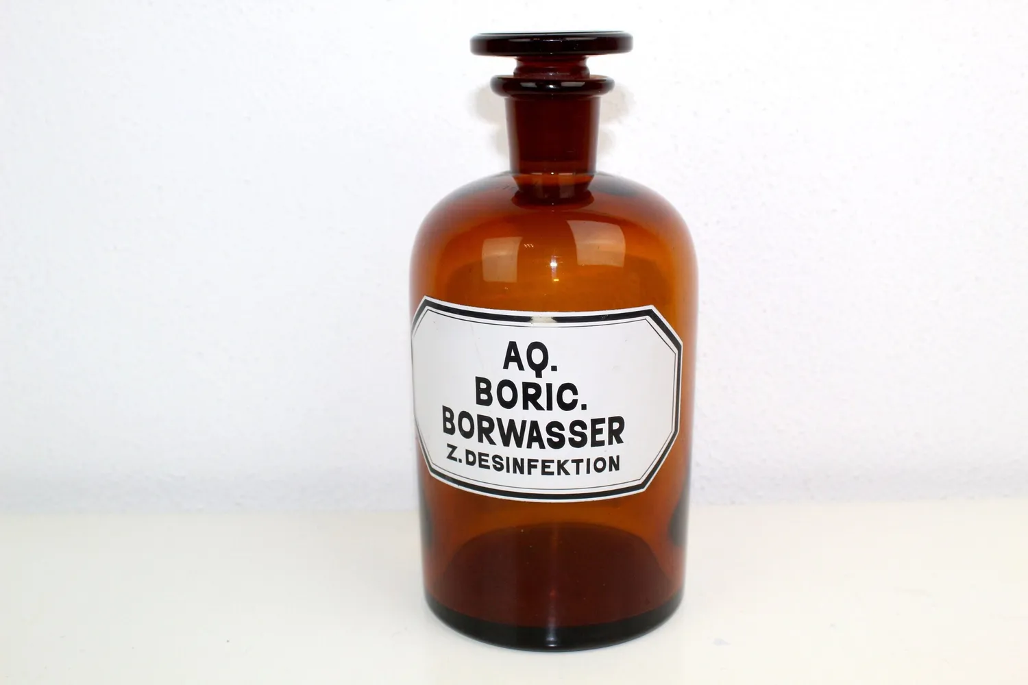 Mon Ami(e) Vintage Apothekerflasche 1 Liter braun Glas antik