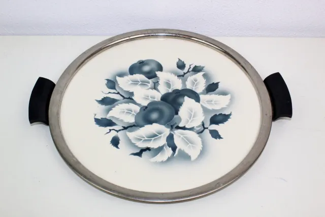 Mon Ami(e) Vintage Tortenplatte Keramik Apfelmuster 32,4 cm