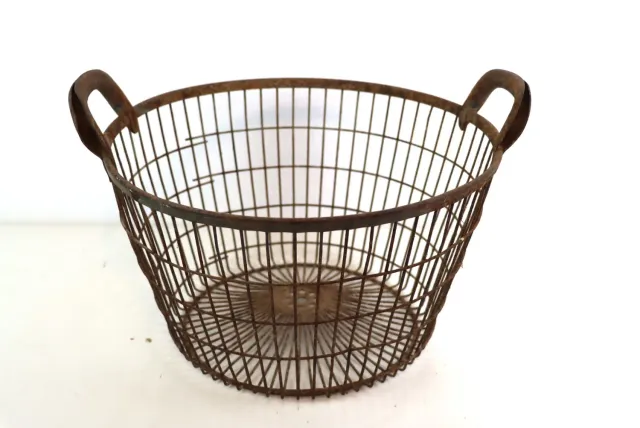Mon Ami(e) Vintage Erntekorb Kartoffelkorb Metall Draht 42cm